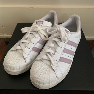 WOMENS ADIDAS PURPLE SUPERSTAR SNEAKERS SIZE 8